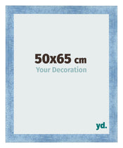 Fotolijst 50x65cm Helder Blauw Geveegd MDF Pisa Voorzijde Maat | Yourdecoration.nl