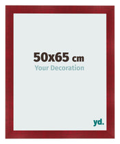 Fotolijst 50x65cm Wijnrood Geveegd MDF Pisa Voorzijde Maat | Yourdecoration.nl