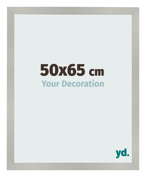 Fotolijst 50x65cm Zilver Mat MDF Bologna Voorzijde Maat | Yourdecoration.nl