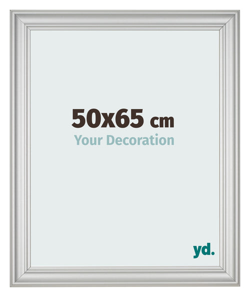 Fotolijst 50x65cm Zilver Mat MDF Lazio Voorzijde Maat | Yourdecoration.nl