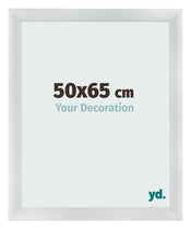 Fotolijst 50x65cm Zilver Mat MDF Pisa Voorzijde Maat | Yourdecoration.nl