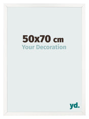 Fotolijst 50x70 cm Wit Hoogglans MDF Bologna Voorzijde Maat | Yourdecoration.nl