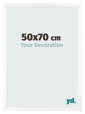 Fotolijst 50x70 cm Wit Mat MDF Bologna Voorzijde Maat | Yourdecoration.nl