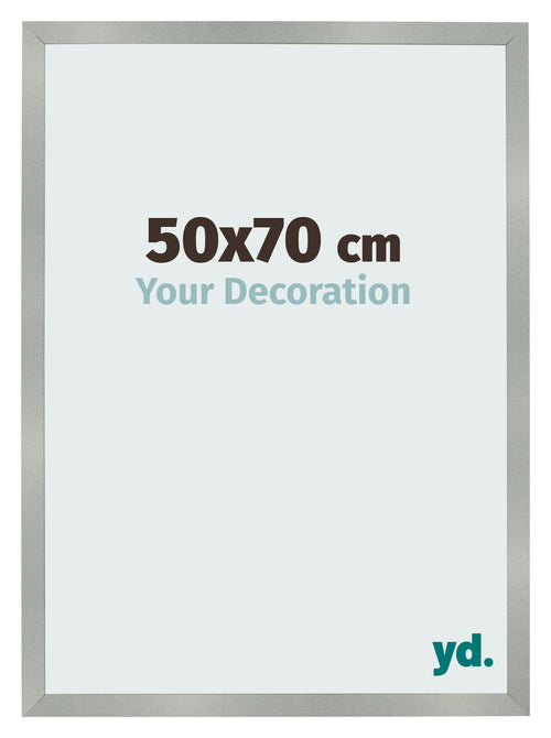 Fotolijst 50x70cm Aluminium Geborsteld MDF Bologna Voorzijde Maat | Yourdecoration.nl
