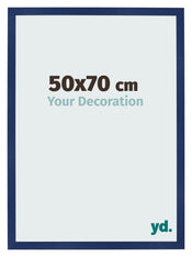Fotolijst 50x70cm Donkerblauw Geveegd MDF Bologna Voorzijde Maat | Yourdecoration.nl
