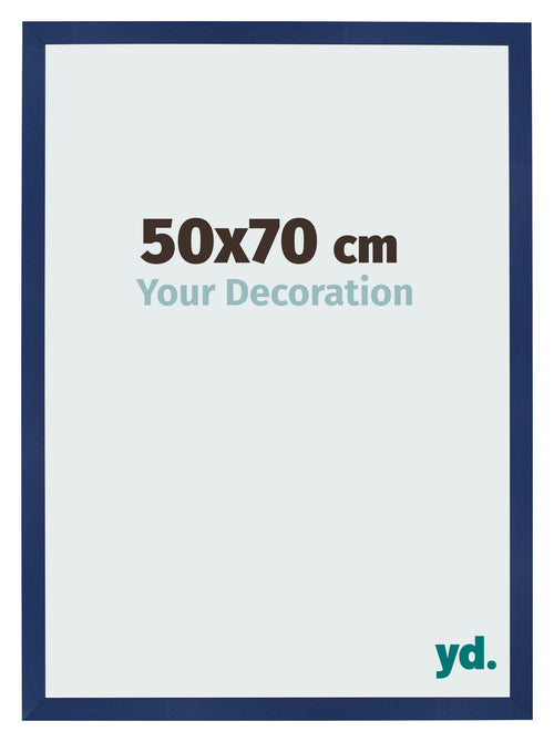 Fotolijst 50x70cm Donkerblauw Geveegd MDF Bologna Voorzijde Maat | Yourdecoration.nl