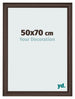 Fotolijst 50x70cm Eiken Donker MDF Lazio Voorzijde Maat | Yourdecoration.nl