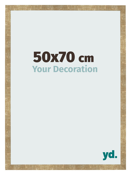 Fotolijst 50x70cm Goud Antiek MDF Bologna Voorzijde Maat | Yourdecoration.nl
