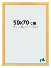 Fotolijst 50x70cm Goud Mat MDF Pisa Voorzijde Maat | Yourdecoration.nl