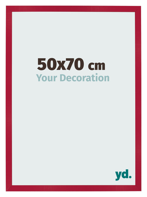 Fotolijst 50x70cm Rood MDF Bologna Voorzijde Maat | Yourdecoration.nl
