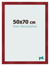Fotolijst 50x70cm Wijnrood Geveegd MDF Pisa Voorzijde Maat | Yourdecoration.nl