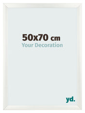 Fotolijst 50x70cm Wit Geveegd MDF Pisa Voorzijde Maat | Yourdecoration.nl