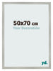 Fotolijst 50x70cm Zilver Mat MDF Bologna Voorzijde Maat | Yourdecoration.nl