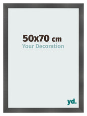 Fotolijst 50x70cm Zwart Mat MDF Pisa Voorzijde Maat | Yourdecoration.nl