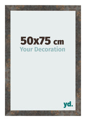 Fotolijst 50x75 cm Geoxideerd Metaal MDF Bologna Voorzijde Maat | Yourdecoration.nl