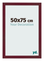 Fotolijst 50x75 cm Wijnrood Geveegd MDF Bologna Voorzijde Maat | Yourdecoration.nl