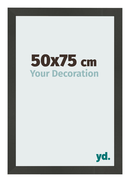 Fotolijst 50x75cm Antraciet MDF Bologna Voorzijde Maat | Yourdecoration.nl