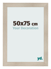 Fotolijst 50x75cm Eiken Licht MDF Pisa Voorzijde Maat | Yourdecoration.nl