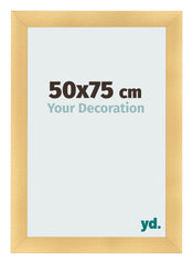 Fotolijst 50x75cm Goud Mat MDF Pisa Voorzijde Maat | Yourdecoration.nl