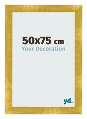 Fotolijst 50x75cm Goud Vintage MDF Pisa Voorzijde Maat | Yourdecoration.nl
