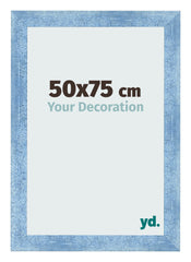 Fotolijst 50x75cm Helder Blauw Geveegd MDF Pisa Voorzijde Maat | Yourdecoration.nl