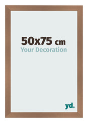 Fotolijst 50x75cm Koper Decor MDF Bologna Voorzijde Maat | Yourdecoration.nl