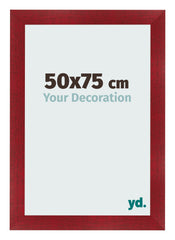 Fotolijst 50x75cm Wijnrood Geveegd MDF Pisa Voorzijde Maat | Yourdecoration.nl