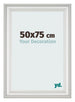 Fotolijst 50x75cm Wit Geveegd MDF Lazio Voorzijde Maat | Yourdecoration.nl