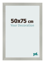 Fotolijst 50x75cm Zilver Mat MDF Bologna Voorzijde Maat | Yourdecoration.nl