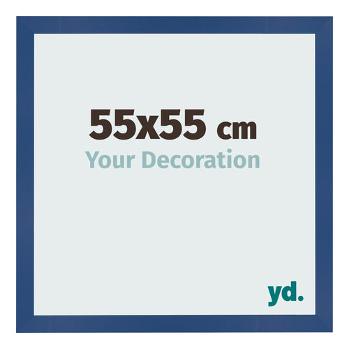 Fotolijst 55x55 cm Donkerblauw MDF Bologna Voorzijde Maat | Yourdecoration.nl