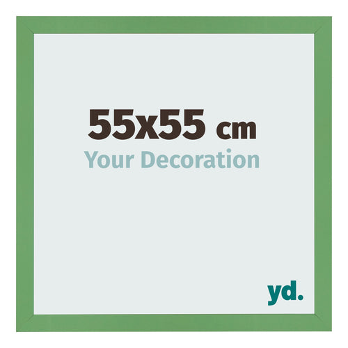 Fotolijst 55x55 cm Groen MDF Bologna Voorzijde Maat | Yourdecoration.nl
