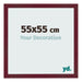 Fotolijst 55x55 cm Wijnrood Geveegd MDF Bologna Voorzijde Maat | Yourdecoration.nl