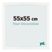 Fotolijst 55x55 cm Wit Hoogglans MDF Bologna Voorzijde Maat | Yourdecoration.nl