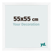 Fotolijst 55x55 cm Wit Mat MDF Bologna Voorzijde Maat | Yourdecoration.nl