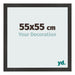 Fotolijst 55x55 cm Zwart Mat MDF Bologna Voorzijde Maat | Yourdecoration.nl
