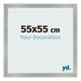Fotolijst 55x55cm Aluminium Geborsteld MDF Bologna Voorzijde Maat | Yourdecoration.nl
