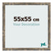 Fotolijst 55x55cm Blauw Goud Gemeleerd MDF Bologna Voorzijde Maat | Yourdecoration.nl
