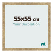 Fotolijst 55x55cm Goud Antiek MDF Bologna Voorzijde Maat | Yourdecoration.nl