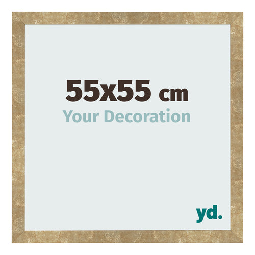 Fotolijst 55x55cm Goud Antiek MDF Bologna Voorzijde Maat | Yourdecoration.nl