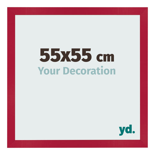 Fotolijst 55x55cm Rood MDF Bologna Voorzijde Maat | Yourdecoration.nl