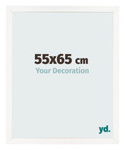 Fotolijst 55x65 cm Wit Hoogglans MDF Bologna Voorzijde Maat | Yourdecoration.nl