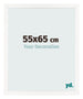 Fotolijst 55x65 cm Wit Hoogglans MDF Bologna Voorzijde Maat | Yourdecoration.nl