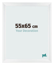 Fotolijst 55x65cm Wit Hoogglans MDF Pisa Voorzijde Maat | Yourdecoration.nl