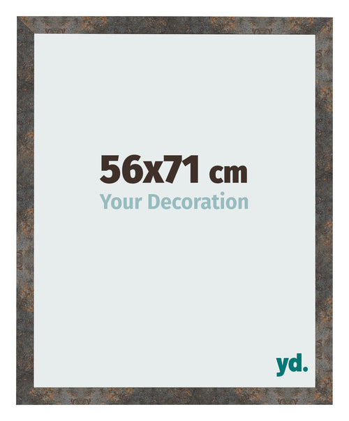 Fotolijst 56x71 cm Geoxideerd Metaal MDF Bologna Voorzijde Maat | Yourdecoration.nl