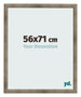 Fotolijst 56x71 cm Metaal Vintage MDF Bologna Voorzijde Maat | Yourdecoration.nl