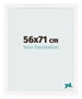 Fotolijst 56x71 cm Wit Hoogglans MDF Bologna Voorzijde Maat | Yourdecoration.nl
