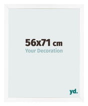 Fotolijst 56x71 cm Wit Mat MDF Bologna Voorzijde Maat | Yourdecoration.nl