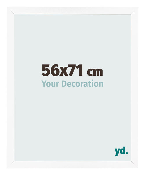 Fotolijst 56x71 cm Wit Mat MDF Bologna Voorzijde Maat | Yourdecoration.nl