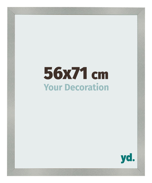 Fotolijst 56x71cm Aluminium Geborsteld MDF Bologna Voorzijde Maat | Yourdecoration.nl