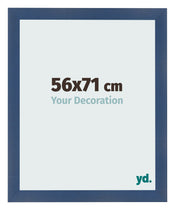 Fotolijst 56x71cm Donkerblauw Geveegd MDF Pisa Voorzijde Maat | Yourdecoration.nl